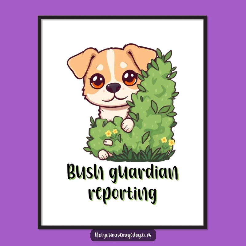 Funny Googly Eyes Dog Poster - Hilarious Peeking Pup Wall Art, Unique Funny Gift!