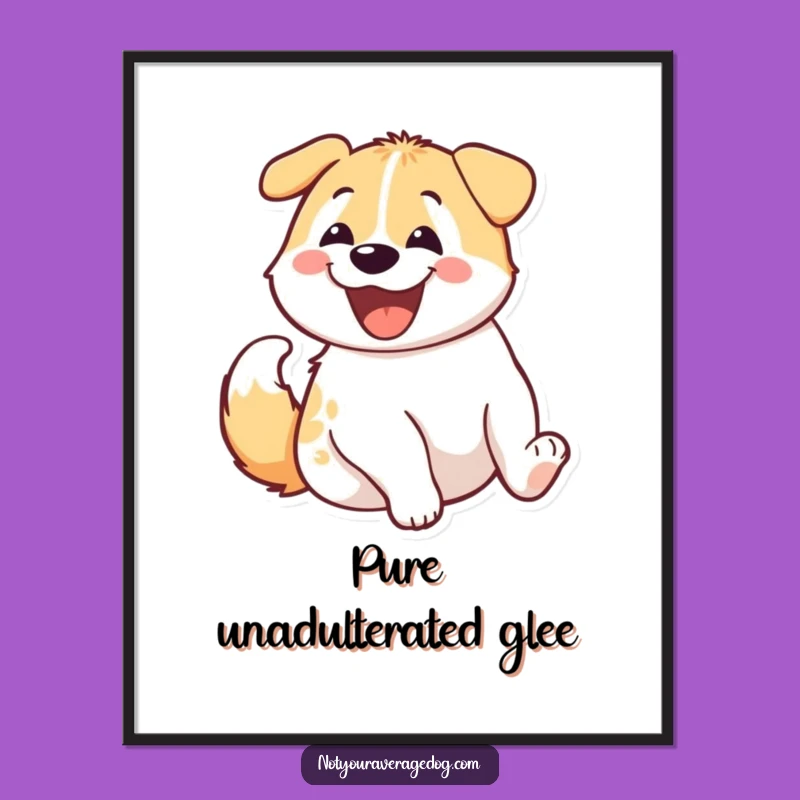 Funny Dog Butt Wiggle Poster - Hilarious Canine Celebration Art Gift