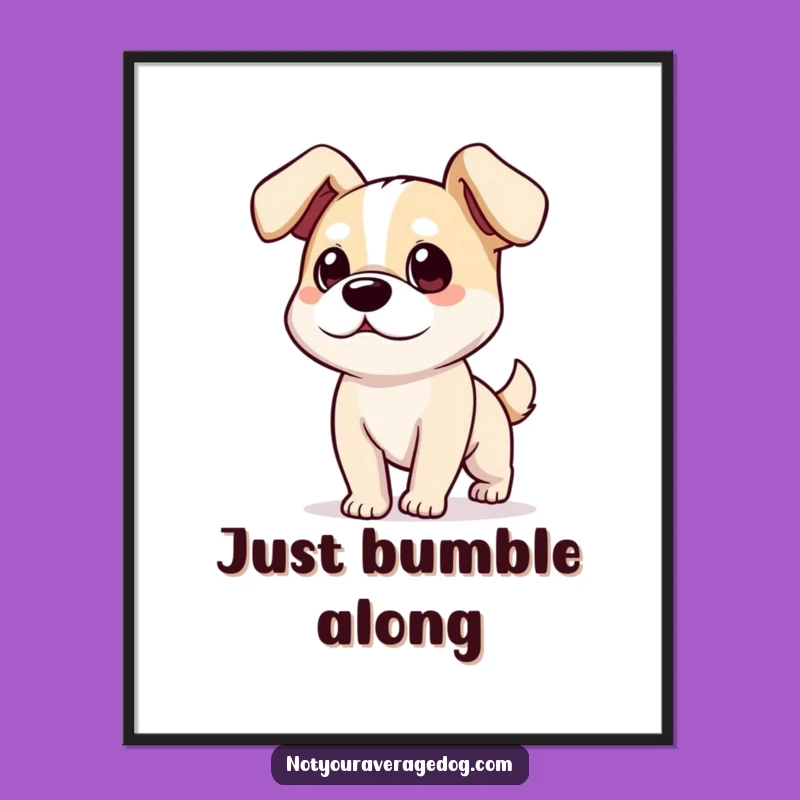 Funny Floppy Ear Dog Poster: Hilarious Canine Art for Your Walls