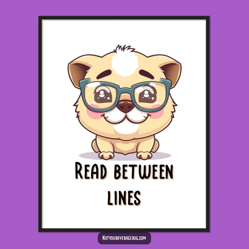 Funny Dog Glasses Poster: Decorate Your Walls with Hilarious, Goofy Art