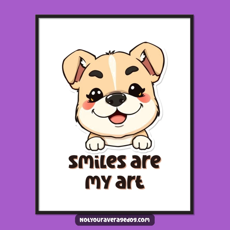Funny Eyebrow Dog Poster: Add Personality to Your Walls with Art