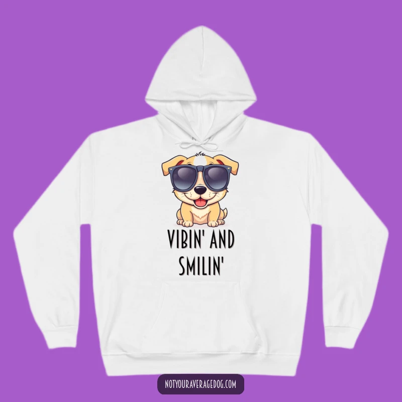 Cozy Funny Goofy Dog Sunglasses Hoodie - Warm Style and Laughs