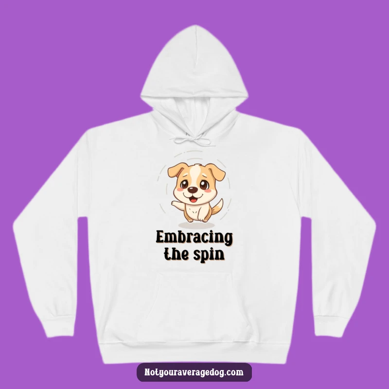 Funny Dazed Dog Spinning Hoodie - Cozy & Comical Wear for Dizzy Days