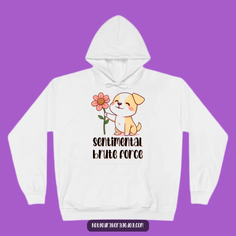 Funny Dog Flower Gift Hoodie - Cozy & Hilarious Canine Affection Wear