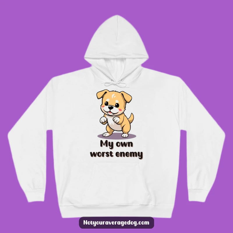 Funny Dog Shadow Pounce Hoodie: Cozy Fun for Dog Enthusiasts