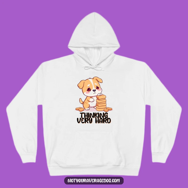Funny Dog Treat Stack Hoodie: Stay Cozy with Comedic Canine Chaos