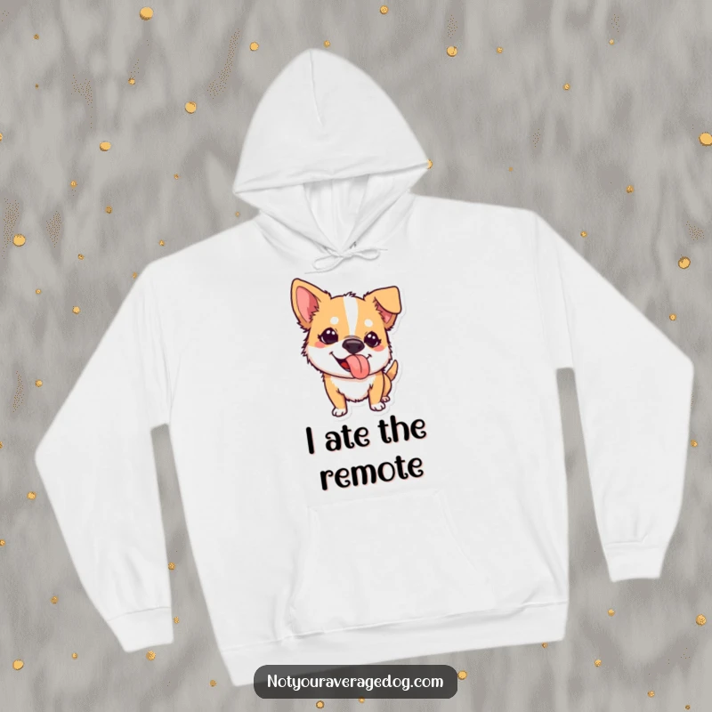 Funny hoodie depicting a dog with its tongue comically sticking out, perfect for expressing a fun-loving and mischievous personality.