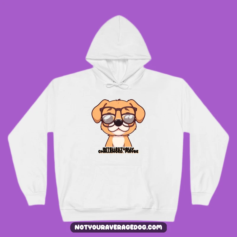 Funny Dog With Glasses Hoodie - Cozy & Hilarious Canine Intellectual Wear Gift