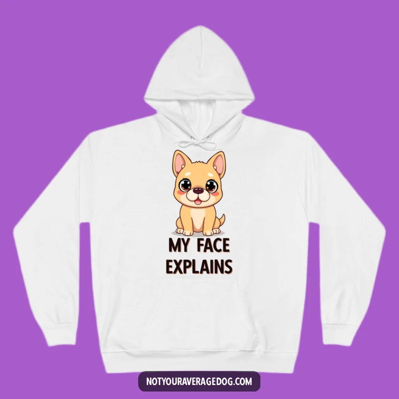 Cozy Funny Surprised Dog Hoodie: Wide-Eyed Shock Sweatshirt, Perfect Gift