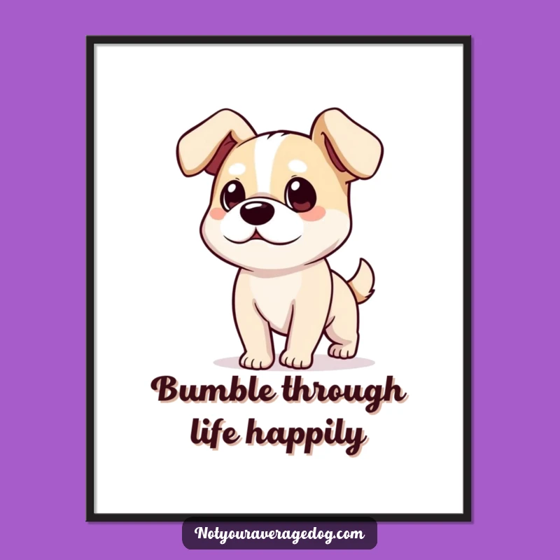 Free Printable Wall Art: Silly Floppy Eared Dog, Hilarious Downloadable Decor