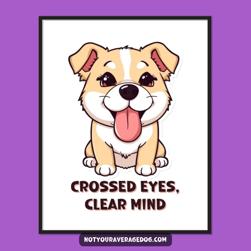 Funny Free Printable Wall Art: Goofy Dog Expressive Art