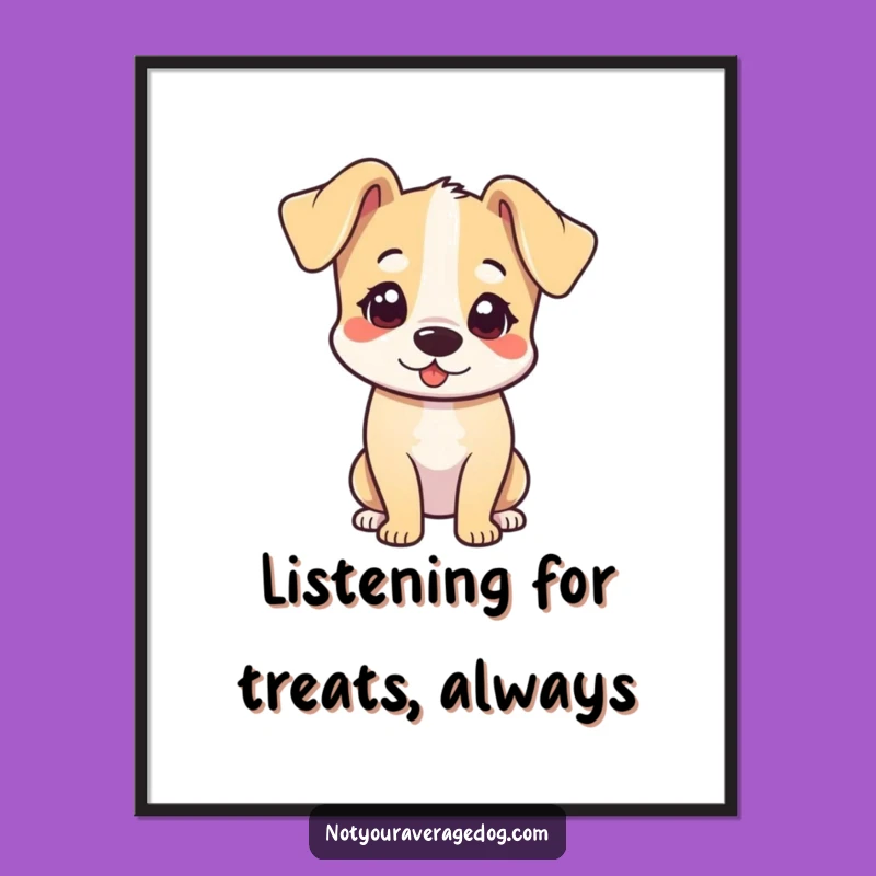 Cute Free Printable Wall Art: Head-Tilt Dog, Adorable Downloadable Home Decor!