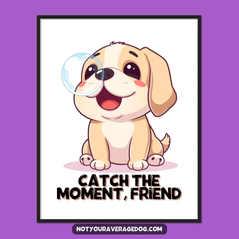 Free Printable Wall Art: Bubble Dog Dreams, Hilarious Downloadable Art for Playful Spaces
