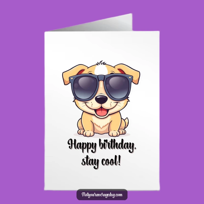 Free Printable Birthday Card: Goofy dog wishes Happy Birthday!