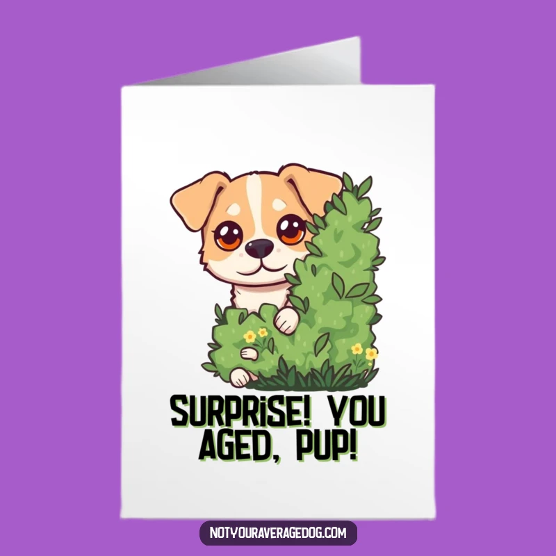 Free Printable Birthday Card: Googly Eye Dog - Surprise! Funny Downloadable Greeting for a Hilarious Day