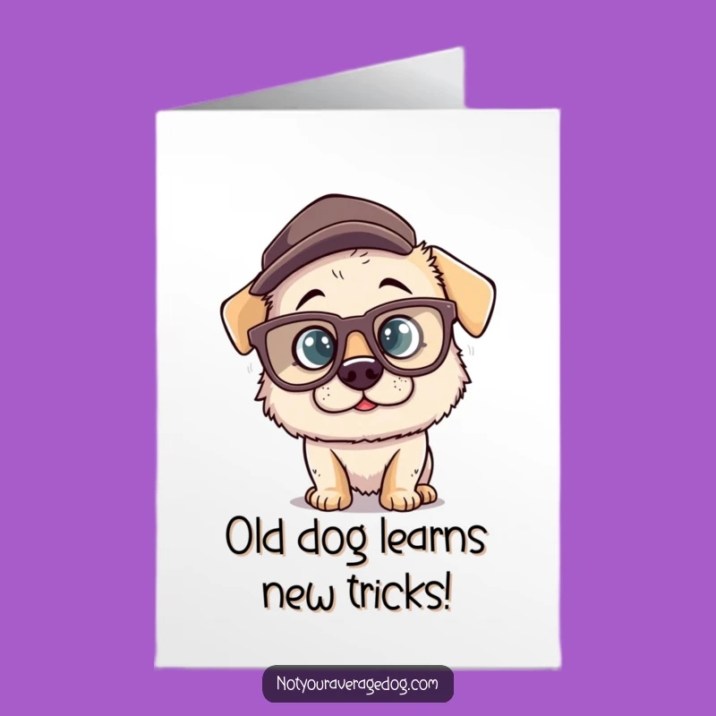 Free Printable Birthday Card: Silly Dog Glasses, Perfect DIY Downloadable Gift