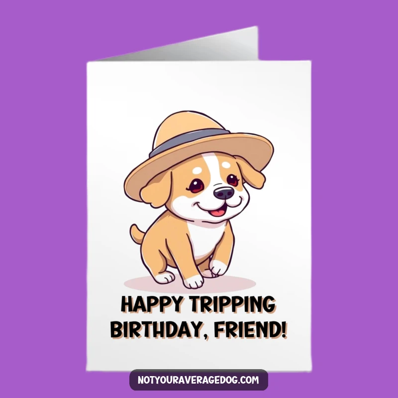 Free Printable Clumsy Dog Birthday Card - Funny Downloadable Gift!