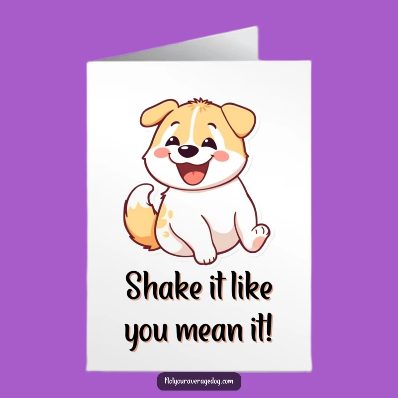 Free Printable Birthday Card: Happy Wiggling Dog Butt, Funny Downloadable Gift for Dog Lovers