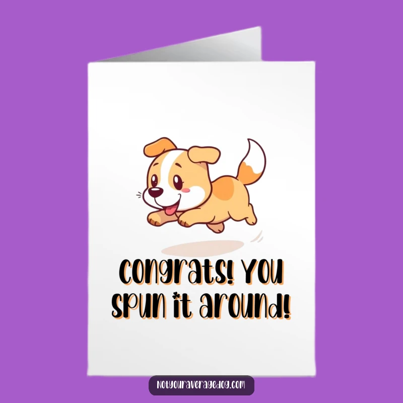 Free Printable Congrats Card: Dizzy Dog for Hilarious Success