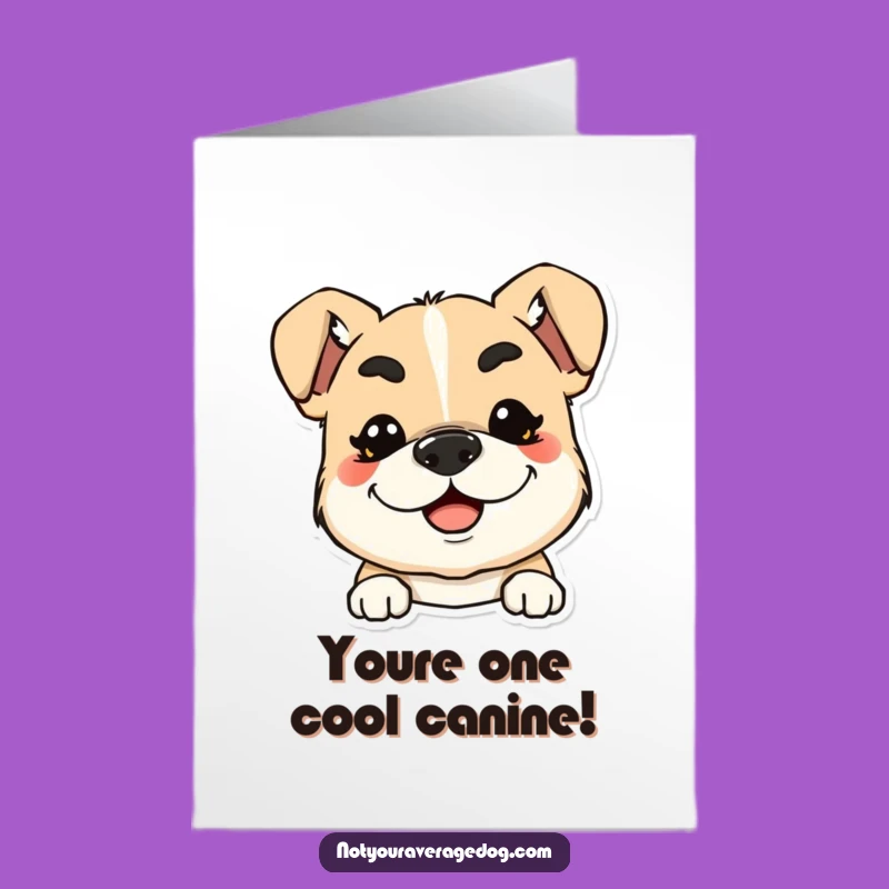 Free Printable Goofy Dog Congrats Card - Wide Smile Downloadable Greeting for Big Cheers