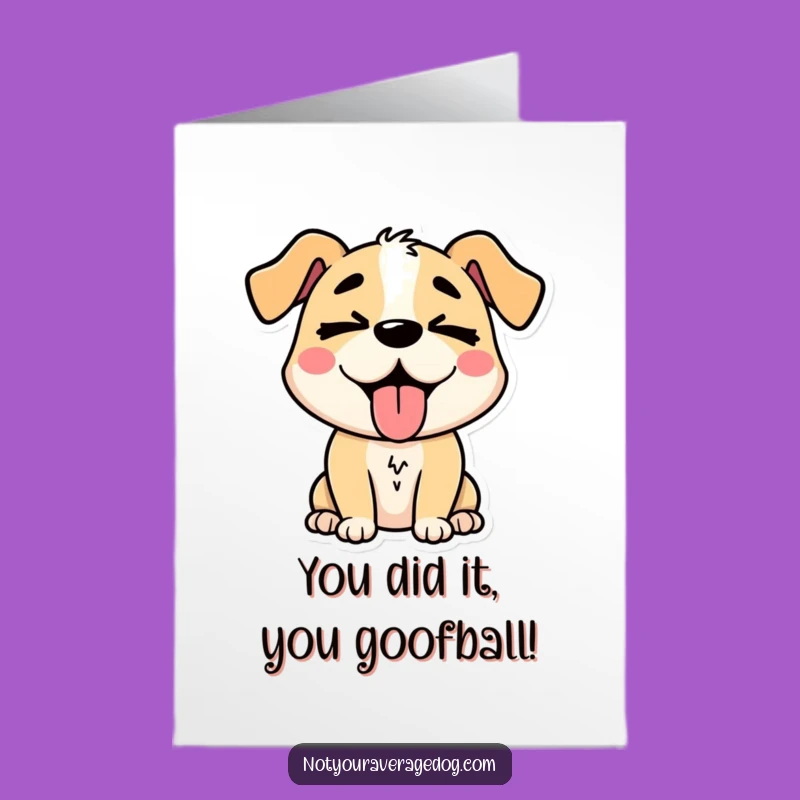 Free Printable Silly Dog Congrats Card - Funny Downloadable Gift!