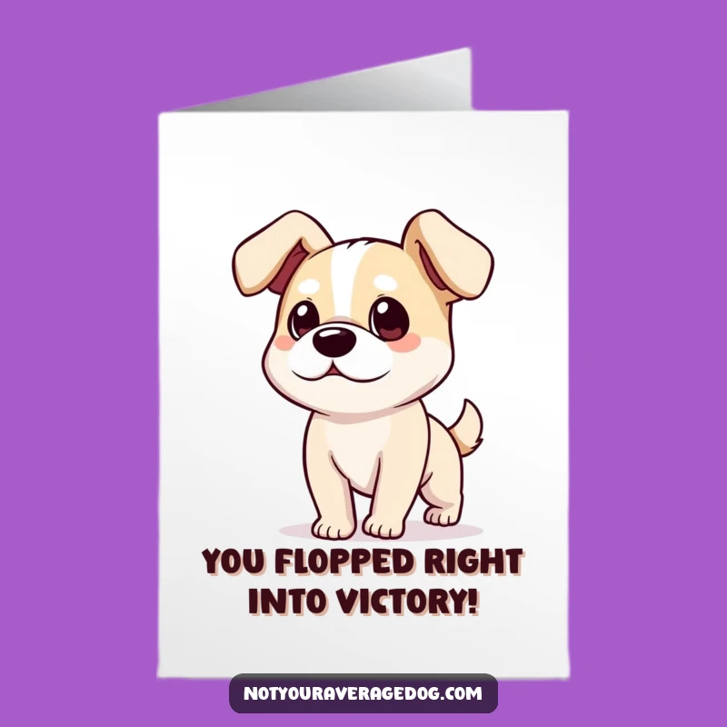 Free Printable Congratulations Card: Floppy Dog Ears, Funny Downloadable Gift