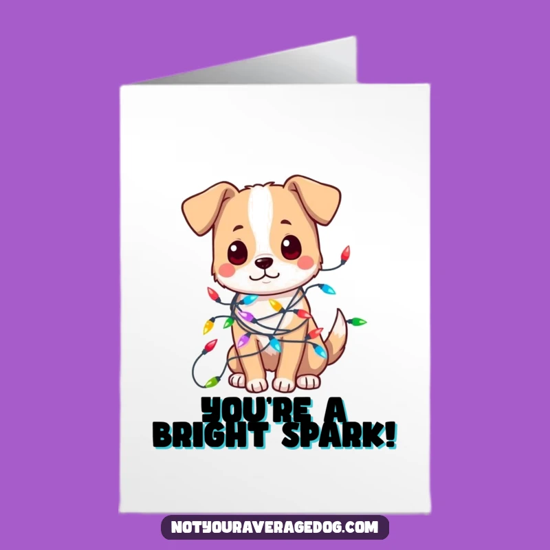 Free Printable Congrats Card: Dog lights up the celebration!