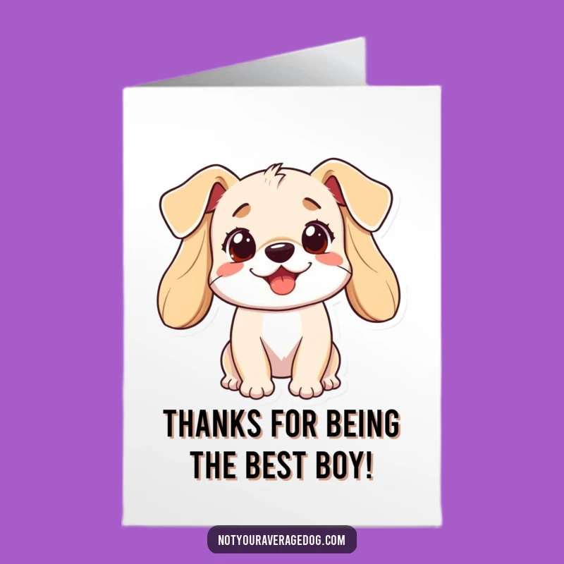 Free Printable Dog Thank You Card: Adorable Ears Expressing Gratitude - Downloadable Gift
