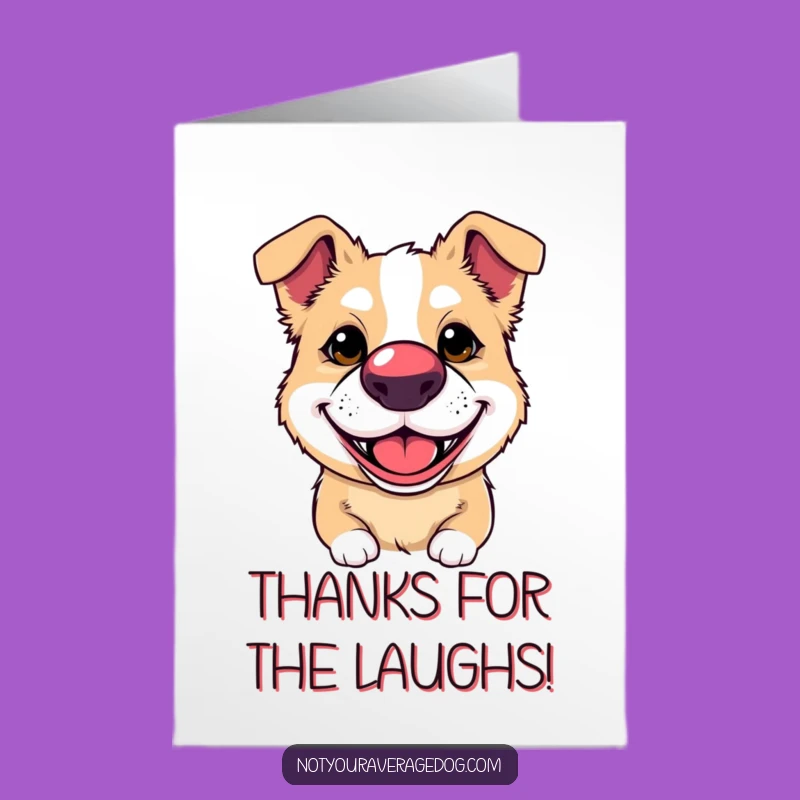 Free Printable Thank You Card: Clown Dog Thanks Downloadable Greeting