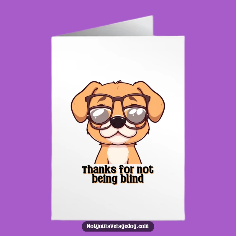 Free Printable Thank You Card: Funny Dog with Glasses, Heartfelt Downloadable Gift for Gratitude