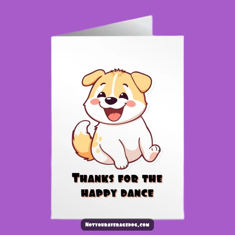 Free Printable Thank You Card: Joyful Dog Wiggle, Heartfelt Downloadable Gift for Gratitude