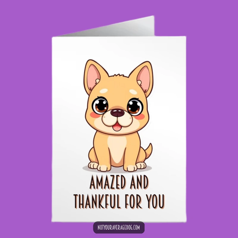 Free Printable Thank You Card: Surprised Dog's Gratitude - Funny Downloadable Gift