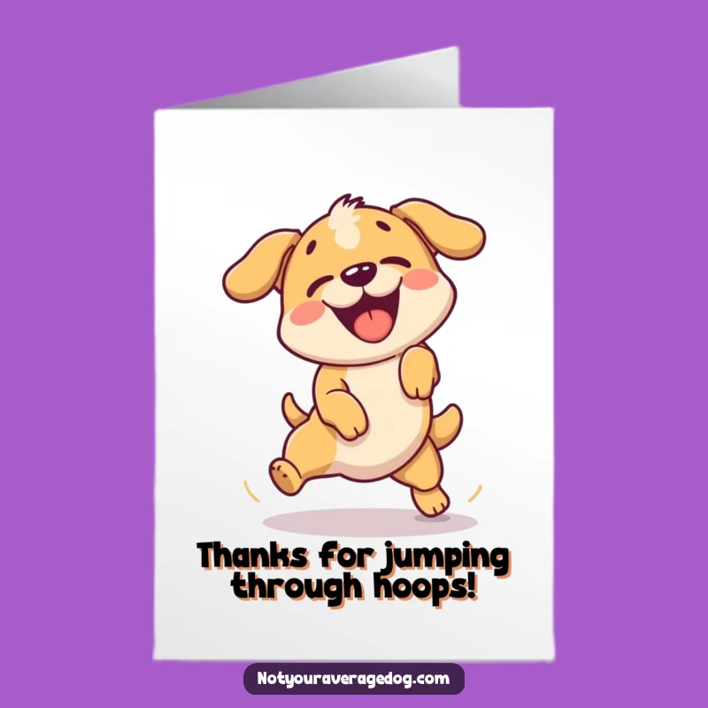 Hilarious Free Printable Thank You Card: Jump Fail Dog, Funny Downloadable Gift!