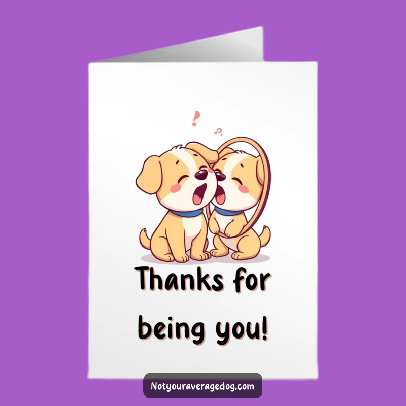 Free Printable Funny Dog Thank You Card: Reflection Gag - Downloadable Gift