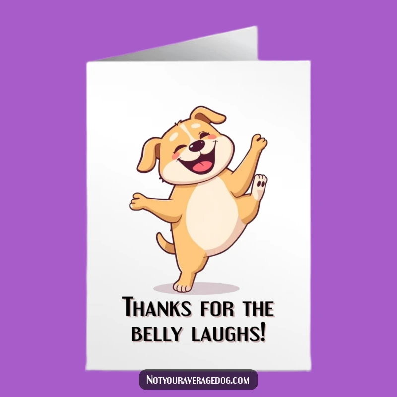 Funny Free Printable Thank You Card: Dog Cartwheel - Gratitude Downloadable Gift!