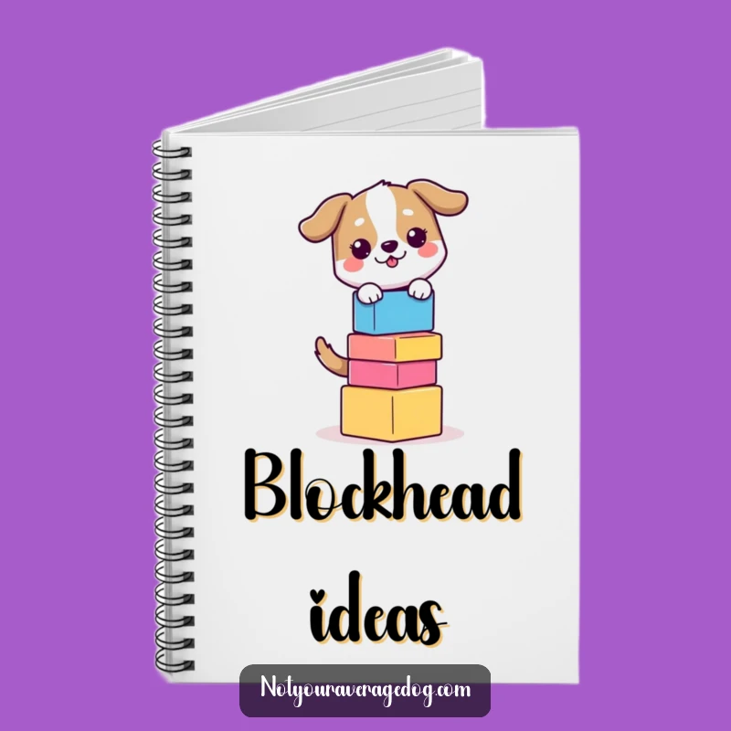 Funny Balancing Dog Notebook - Jot Down Ideas with Block Stacking Fun