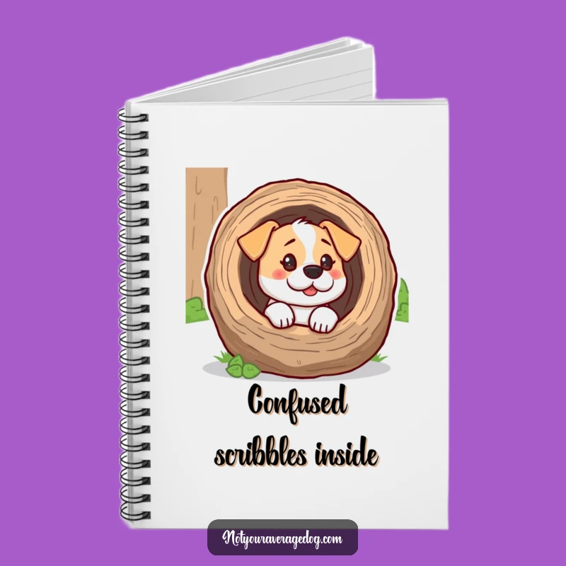 Funny Dog Log Head Notebook - Hilarious Canine Journal Gift for Lost Thoughts