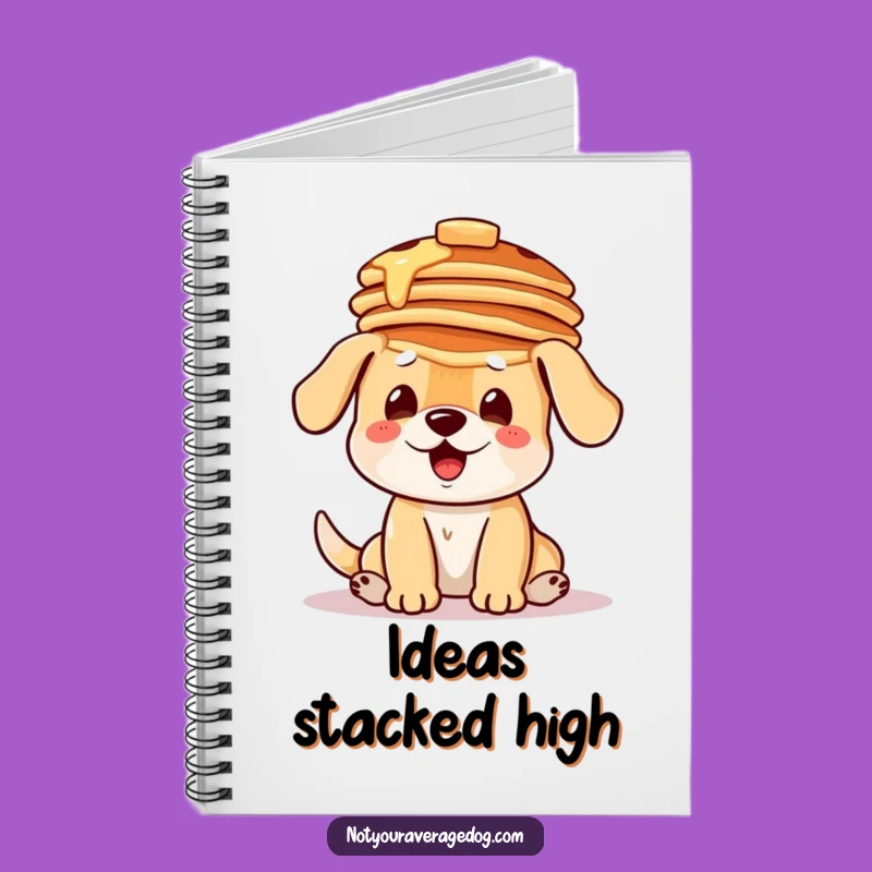 Funny Balancing Dog Pancakes Notebook - Jot Down Breakfast Ideas