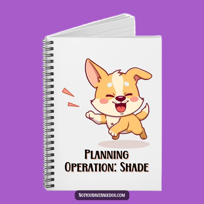 Funny Chasing Shadow Dog Notebook: Jot Down Ideas with Focus, Gift