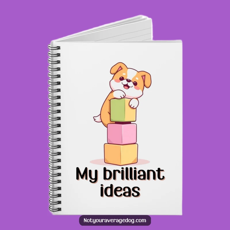 Funny Dog Balancing Cubes Notebook: Jot Down Your Wobbly Thoughts