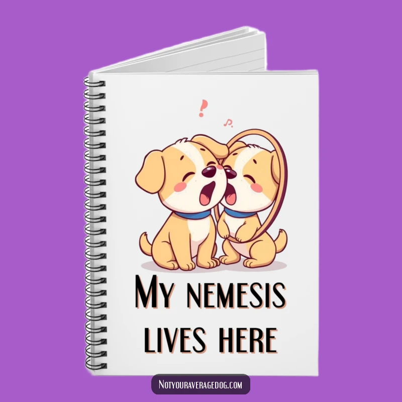 Funny Dog Barks at Reflection Notebook: Jot Down Laughs with Canine Confusion Pages