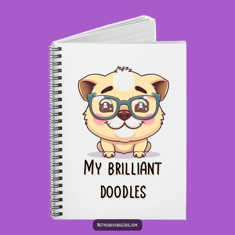 Funny Dog Glasses Notebook: Jot Down Ideas with Goofy, Hilarious Notes
