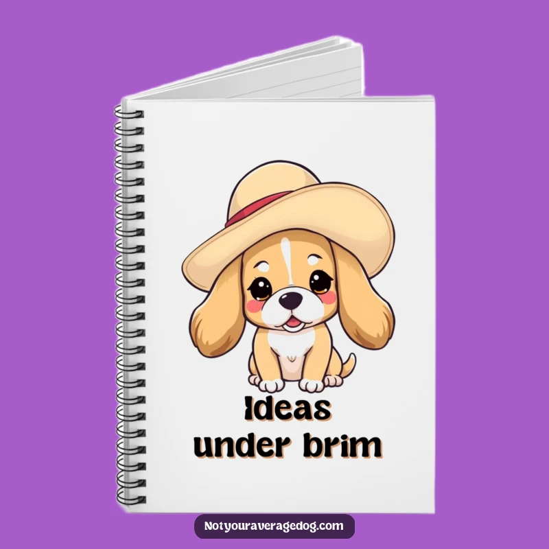 Funny Dog in Hat Notebook: Jot Down Ideas with Canine Flair