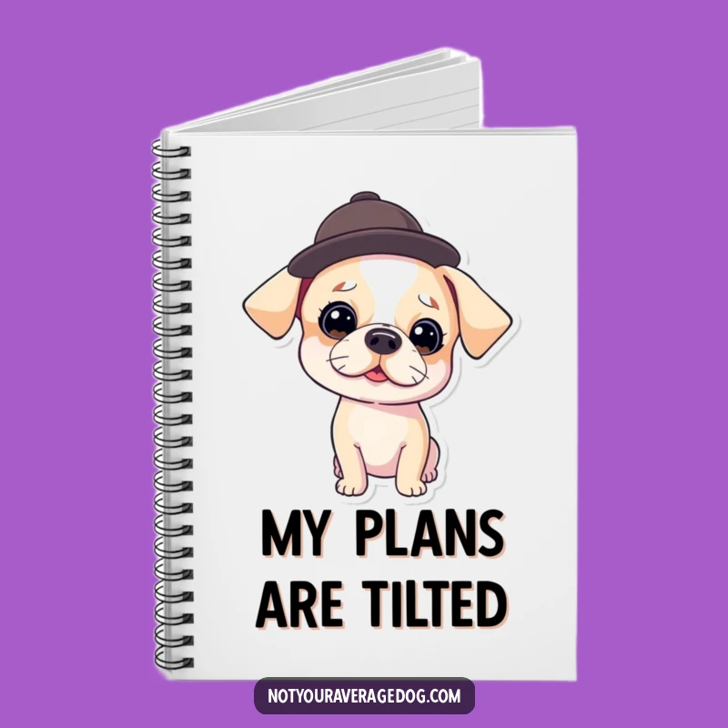 Funny Dog in Hat Notebook - Jot Down Ideas with Comical Flair, Perfect Funny Gift!