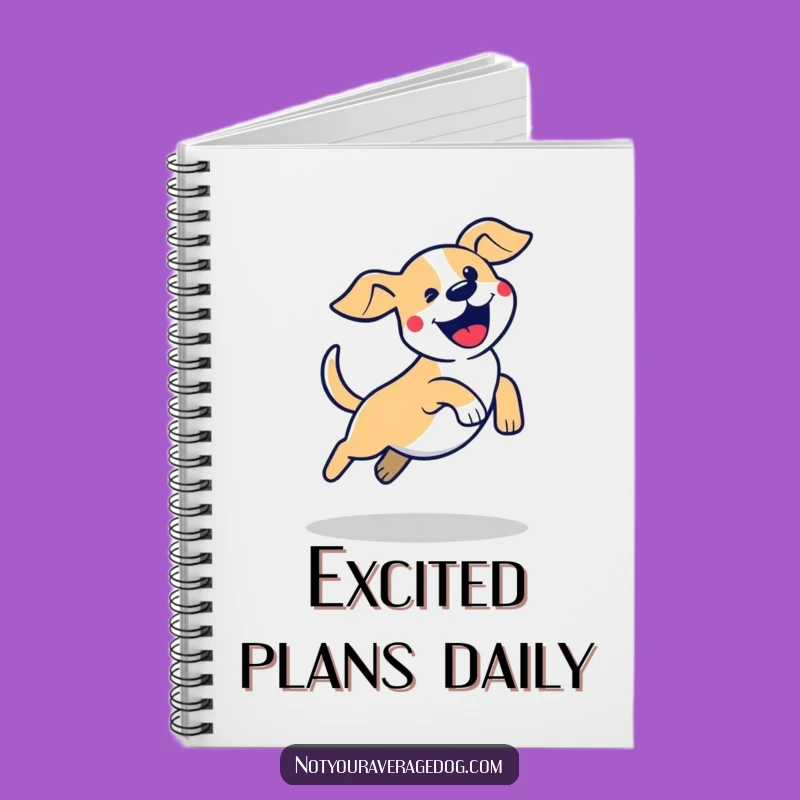 Funny Dog Jump Notebook: Jot Down Ideas with Energetic Flair