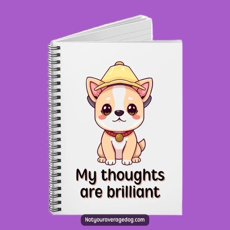 Funny Dog Lampshade Hat Notebook - Hilarious Journal for Creative Ideas & Fun