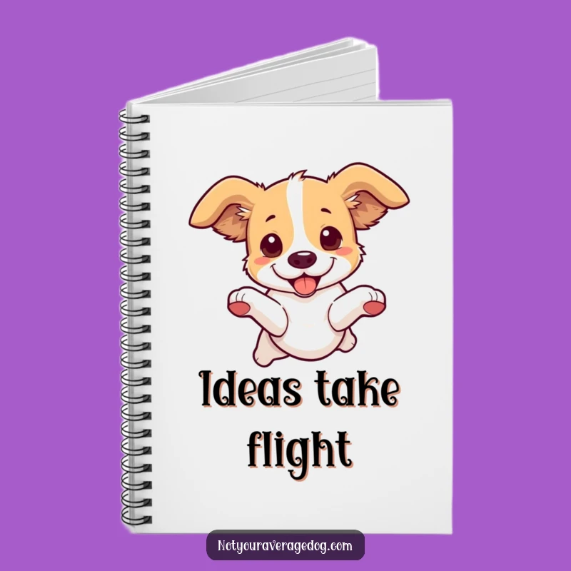 Funny Dog Leaping Notebook: Capture Energetic Thoughts
