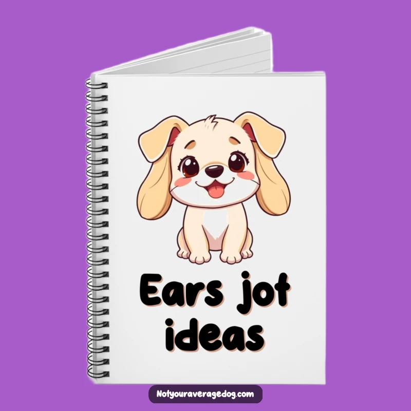 Funny Dog Notebook: Jot Down Laughs with a Playful Pup's Ears