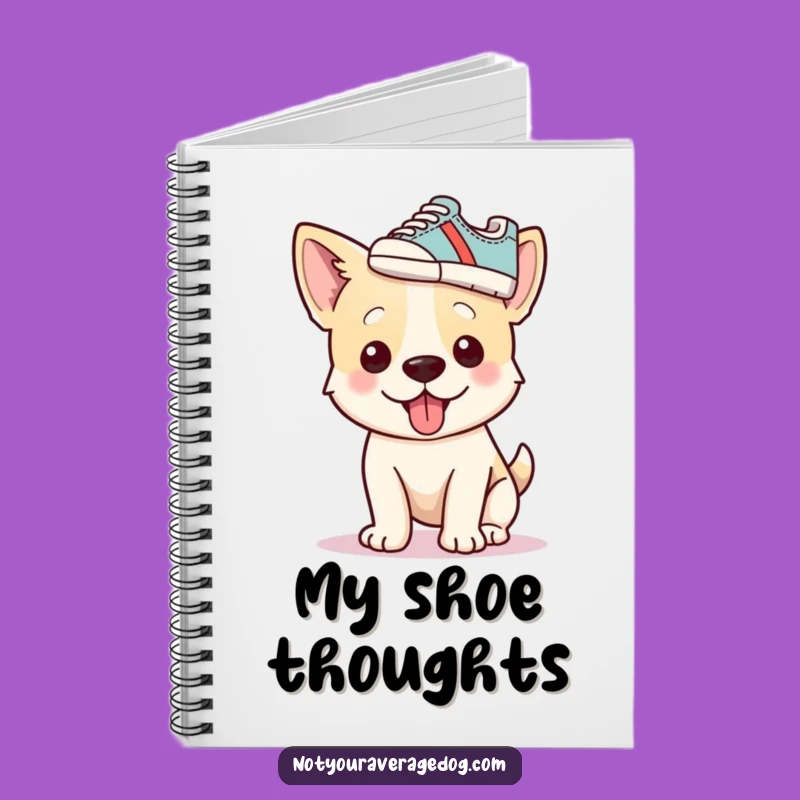 Funny Dog Shoe Hat Notebook: Jot Down Thoughts with Canine Charm