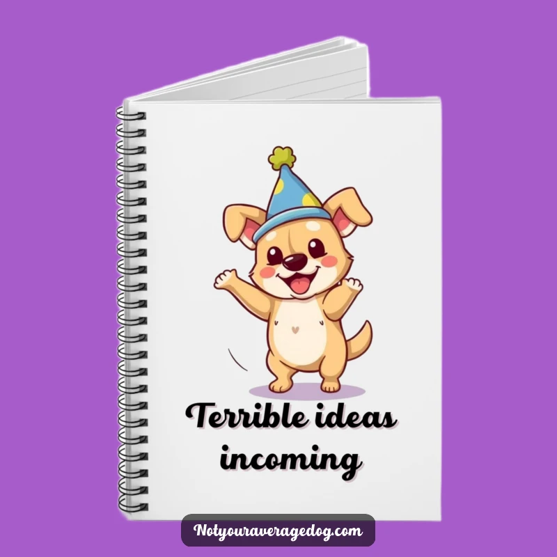 Funny Dog Silly Hat Notebook: Jot Down Laughs and Ideas
